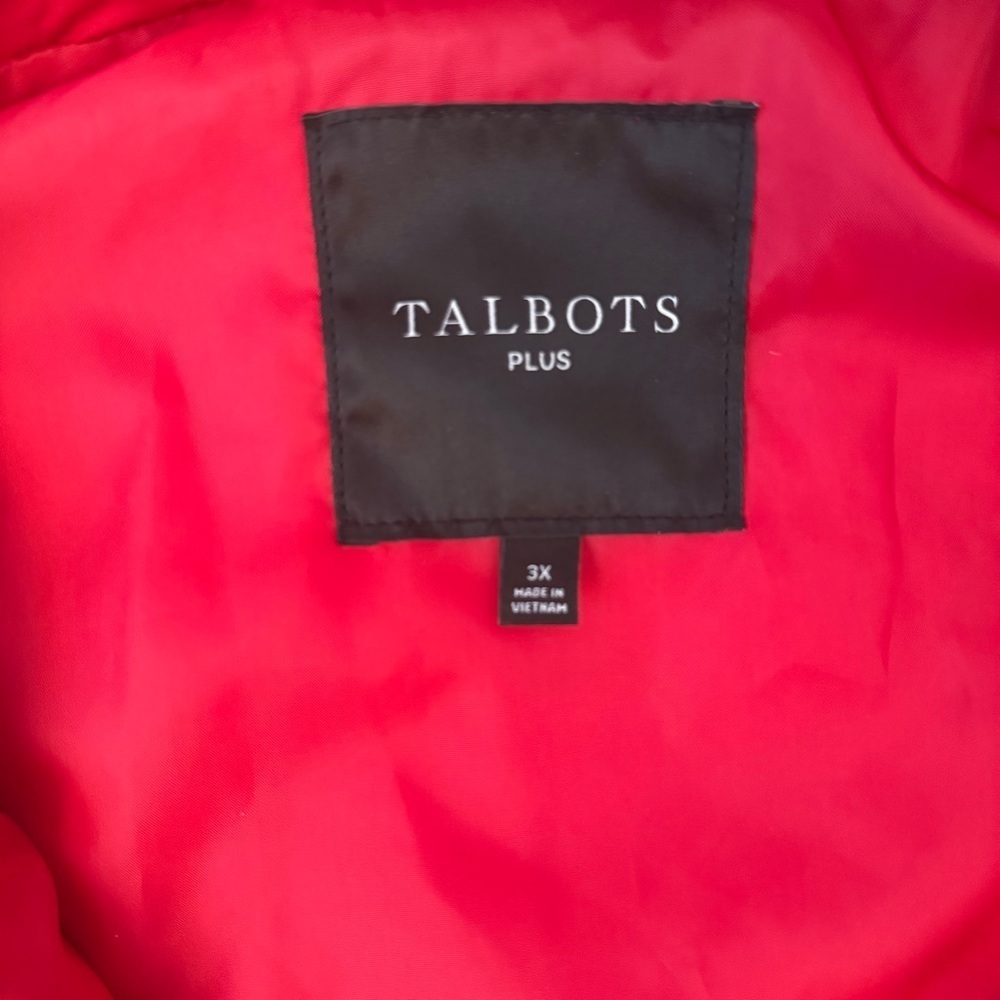 Talbots Red Quilted Down Filled Puffer Vest - Solid Women’s Size 3X - Picture 5 of 5